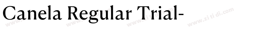 Canela Regular Trial字体转换
